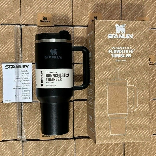 Stanley 40 Oz (1200ML) Stainless Steel Vacuum Insulated Tumbler with Straw – Leak-Proof Quencher Cup for Hot & Cold Beverages, Travel Mug, Gym Water Bottle, Coffee Thermos -Random Colors | Stanley | (With Box)