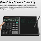 Calculator with Writing Pad LCD Screen, Eco Friendly Dual Function Gadget for Students