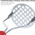 Potato Masher Stainless Steel Manual Kitchen Vegetable Ricer Fruit Banana Egg Crusher Tool – Random Color