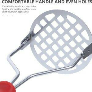 Potato Masher Stainless Steel Manual Kitchen Vegetable Ricer Fruit Banana Egg Crusher Tool – Random Color