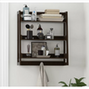 Cersei Bathroom Solid Wood Floating Shelve Organizer Rack