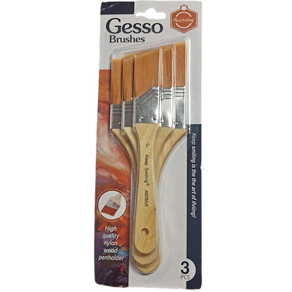 Keep Smiling Gesso Chisel Brush Set of 3