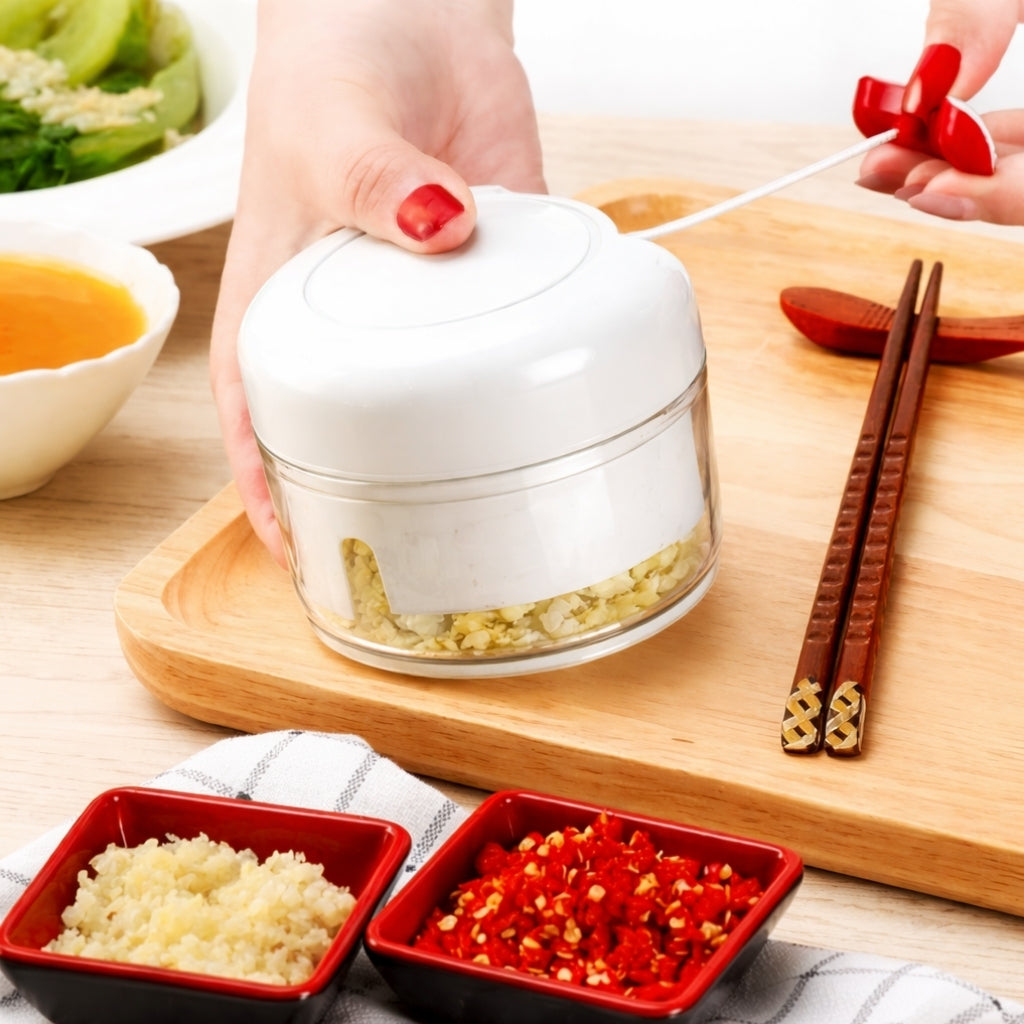 Chopper, Mini Manual Food Hand Powered Vegetable and Meat Grinder