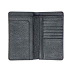 Interior of Gents Gear black long wallet with card slots and currency compartments