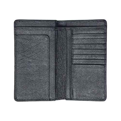 Interior of Gents Gear black long wallet with card slots and currency compartments