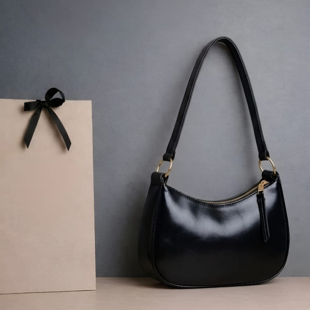 Classic Black Shoulder Bag for Women