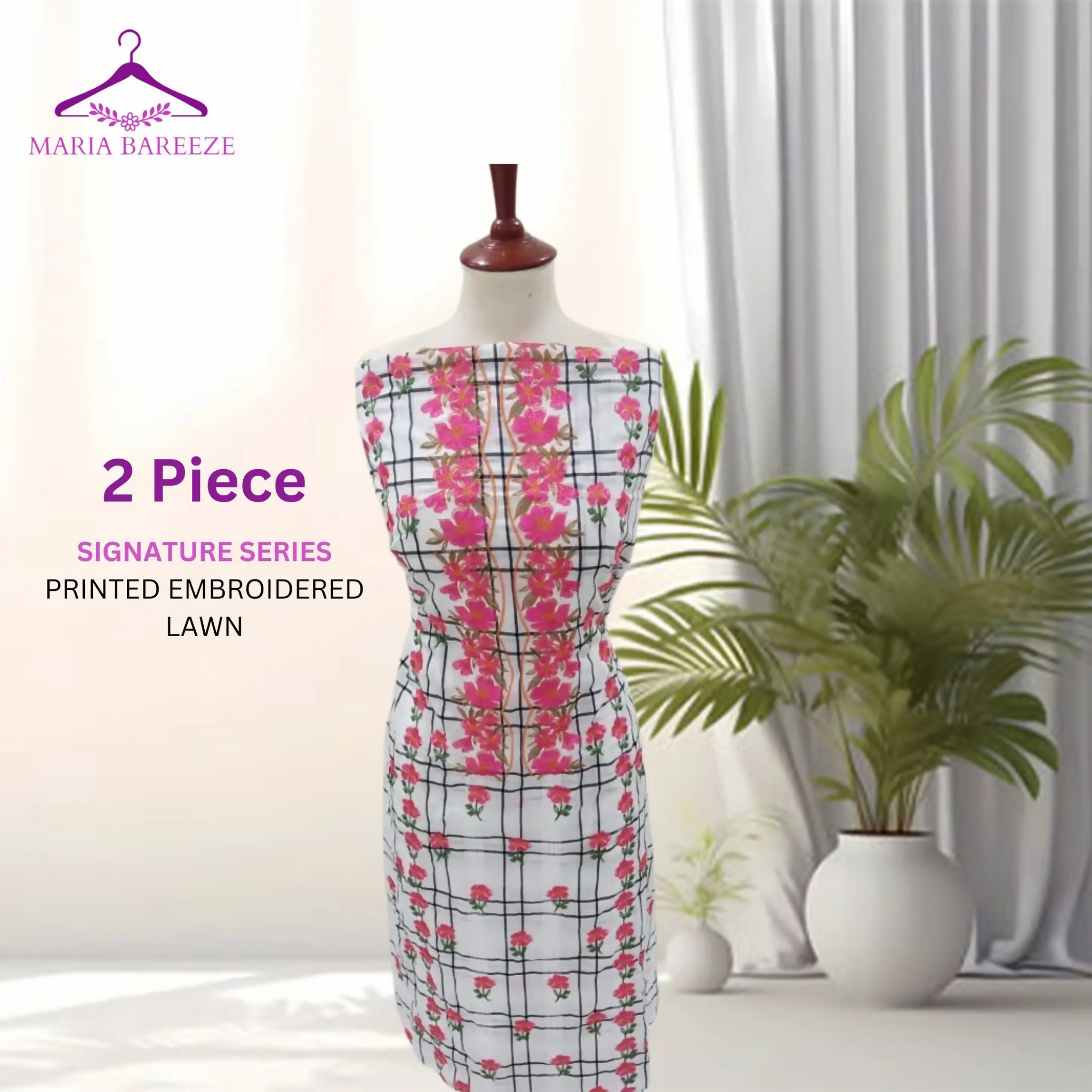 Unstitched Suit, Chic Signature Series Lawn Ensemble - 2 Pieces, for Women