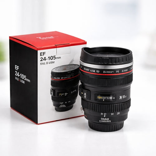 Coffee Mug, Camera Lens with Lid Creative Photography Gift Cup