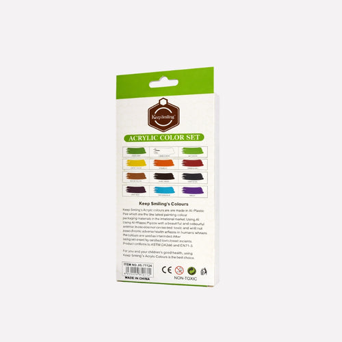 Color Acrylic Paint Set 12ml Tubes Model 7706