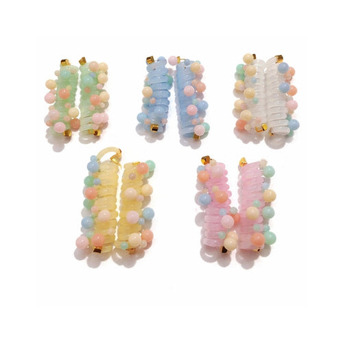 Hair Bands, Colorful Spiral, for Kids Strong Grip No Damage Hair Ties