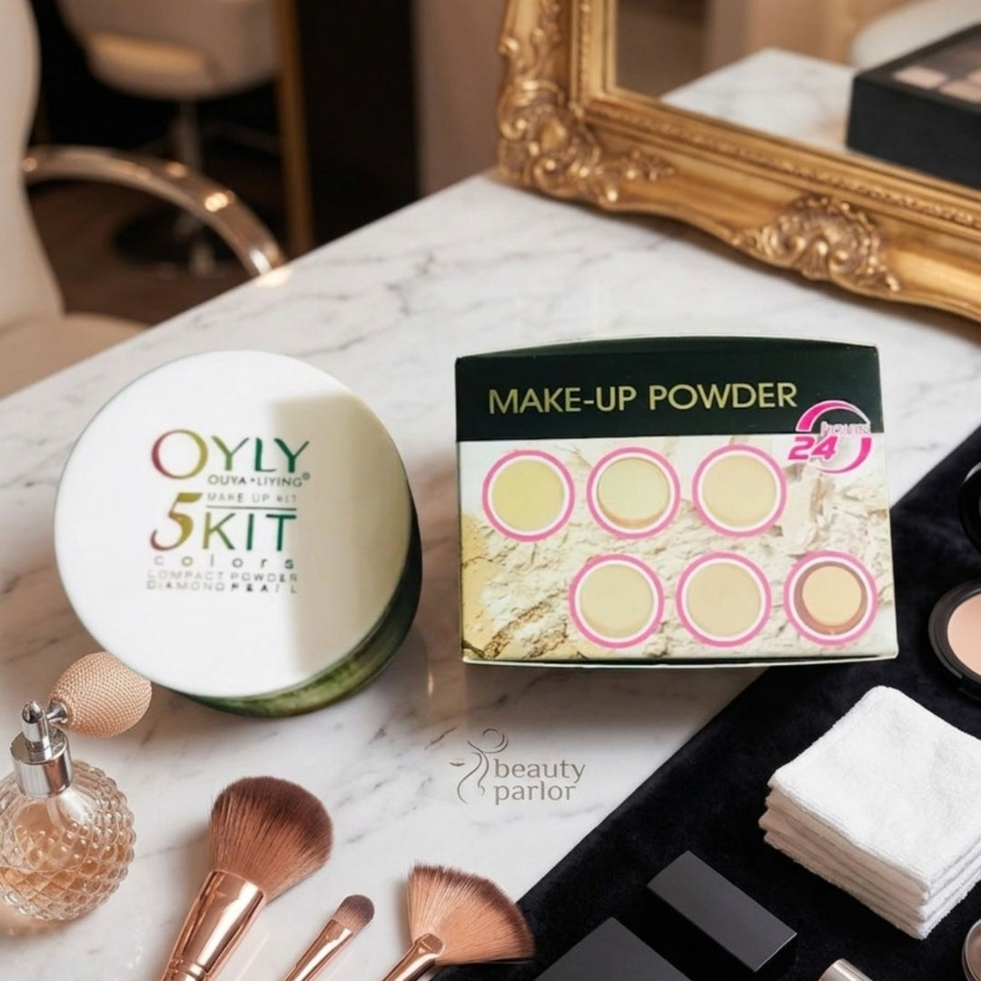 Compact Powder Kit OYLY Face Powder Smooth Coverage Makeup Set