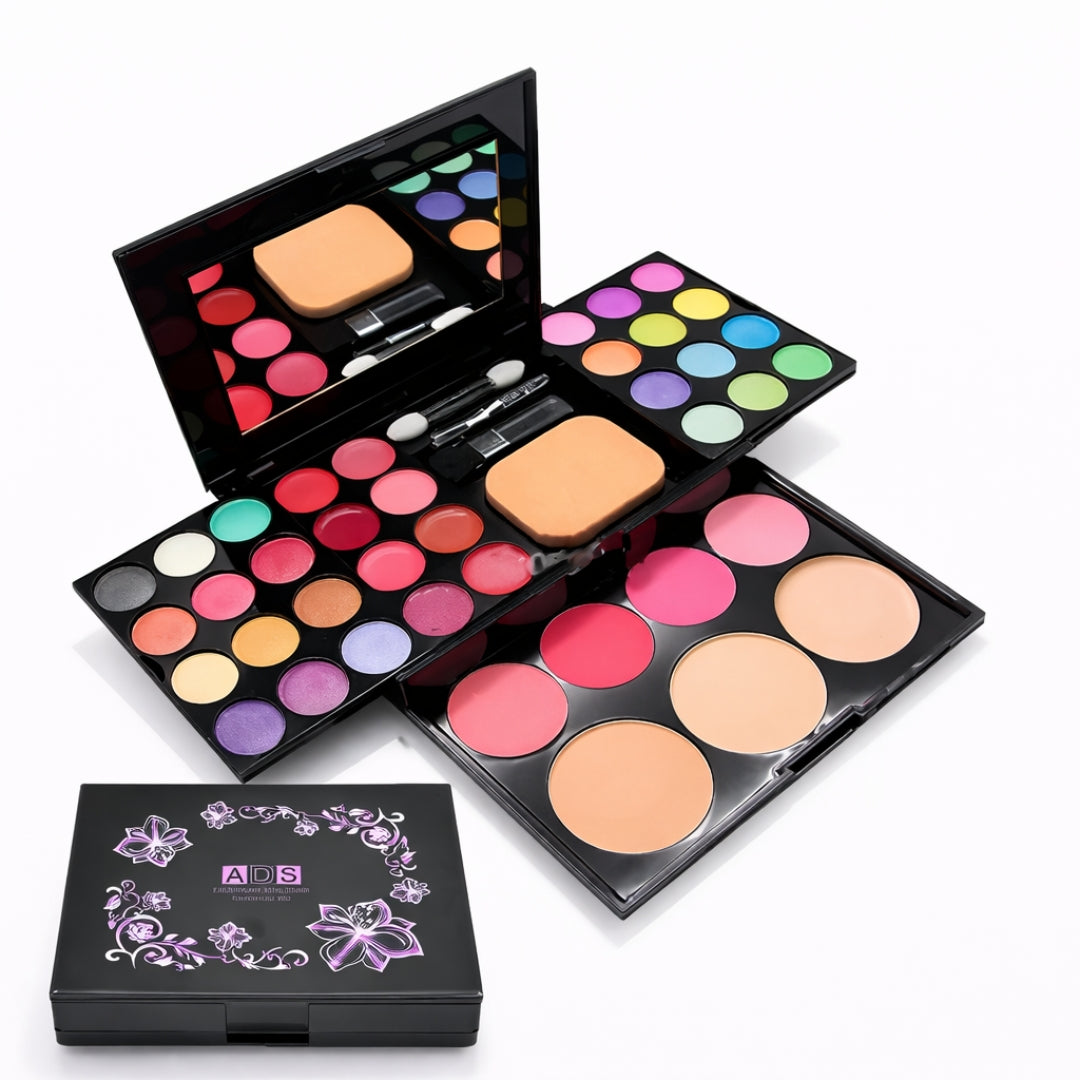 Complete Makeup Box Set Eyeshadow Blush Powder Lip Gloss Multicolor Kit