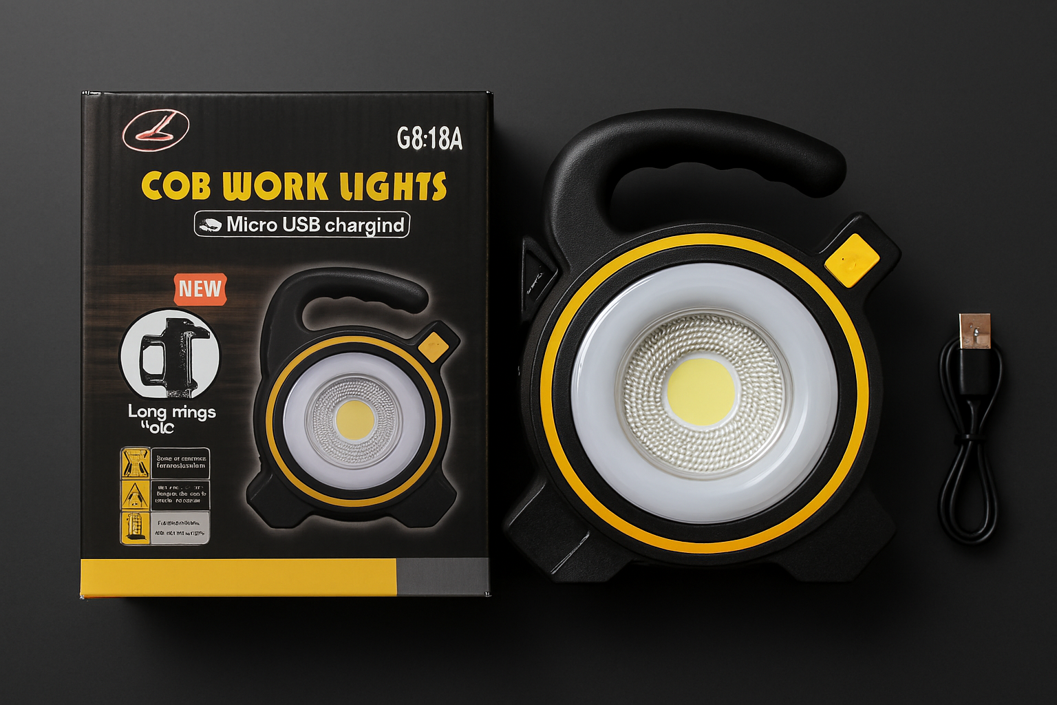 COB LED Work Light JY-819A, Rechargeable Portable Torch