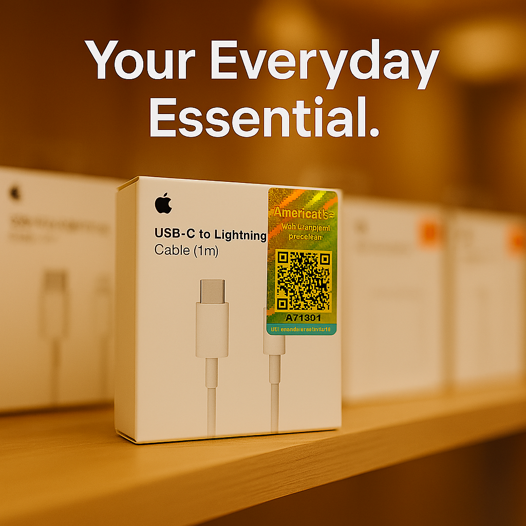 Type-C to iPhone Charging Cable, Original Quality, with Apple Logo