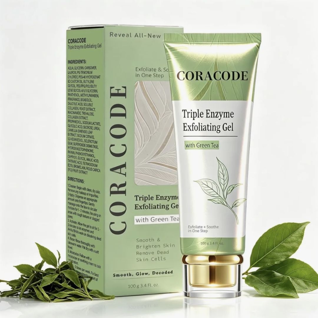 Coracode Triple Enzyme Exfoliating Gel with Green Tea 100g