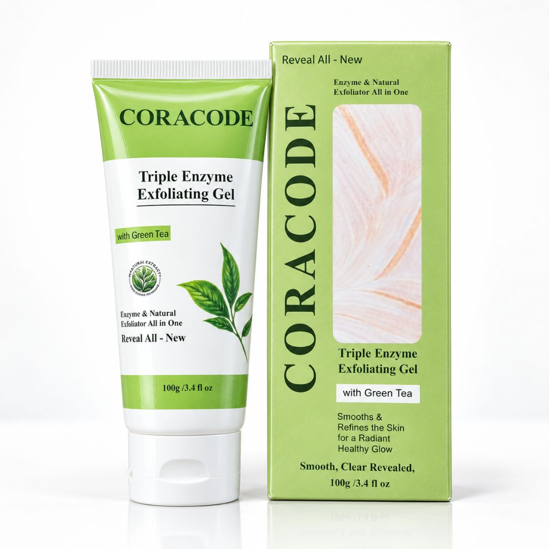Coracode Triple Enzyme Exfoliating Gel with Green Tea 100g