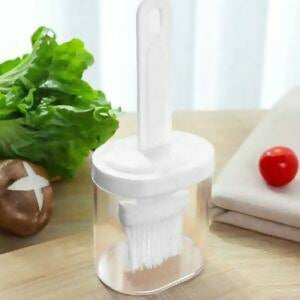 Oil Bottle with Silicone Brush – Durable Kitchen Tool for Easy Cooking and Baking Use.( Random Color
