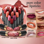 Creamy Lipstick, Smooth Red Shades Easy Glide Long Wear Lip Color - Set