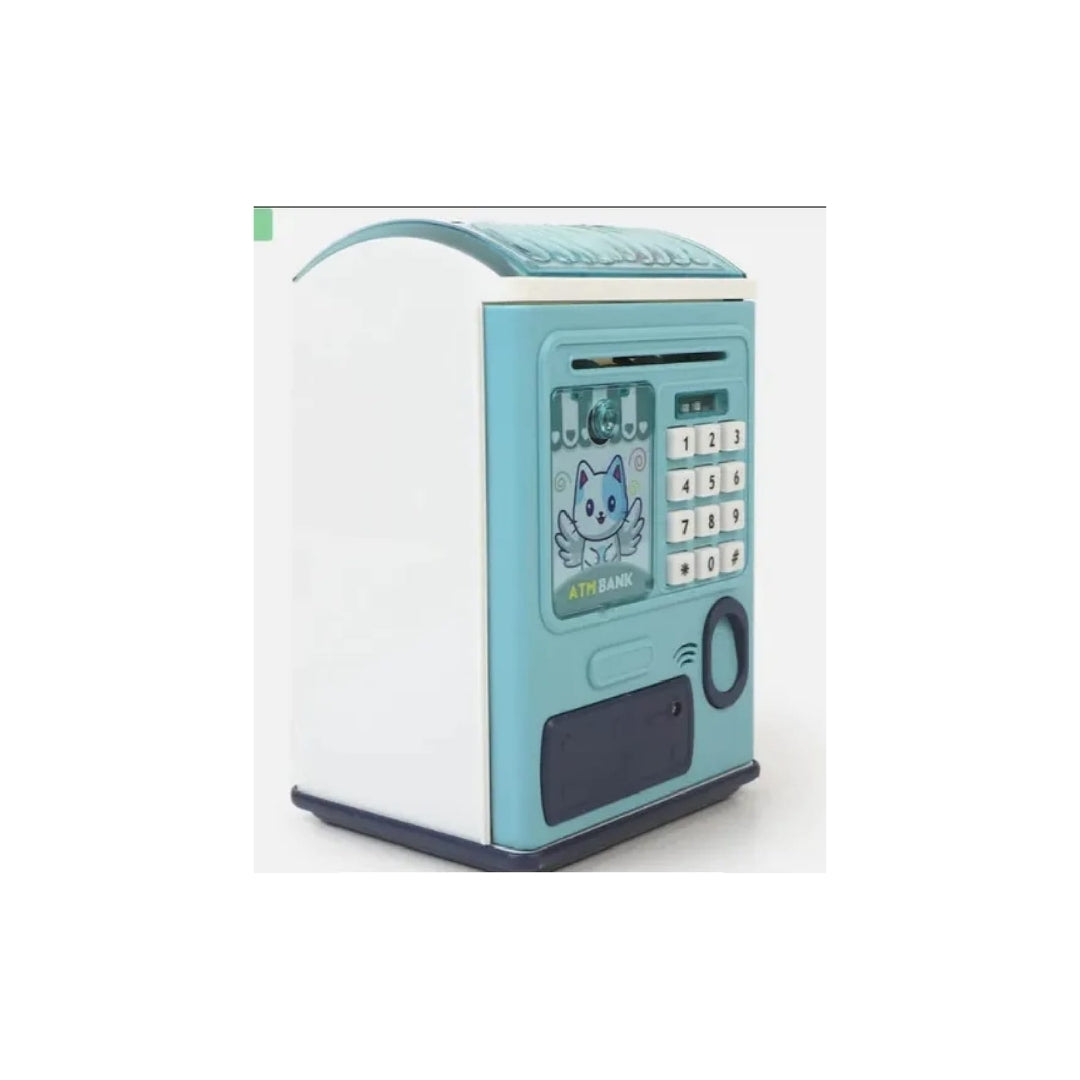 Creative ATM Piggy Bank, Music Money Saving Box with Auto Roll for Kids