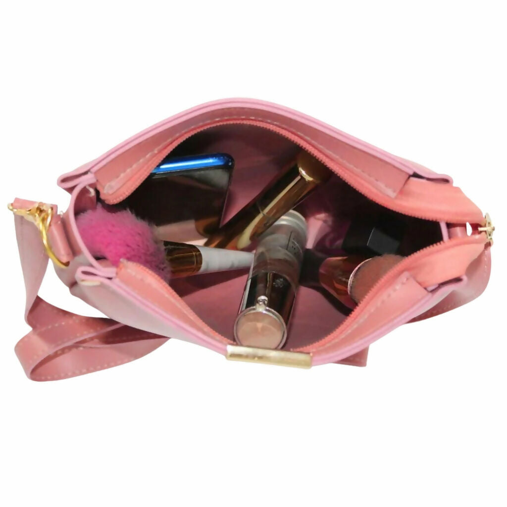 Handbag, Off-White , Plain Rexine Minimalist Style, for Girls