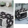 Oven Cover Kitchen Microwave Cover Waterproof Oil Dust Double Pockets Microwave Oven Cover (Random Design)