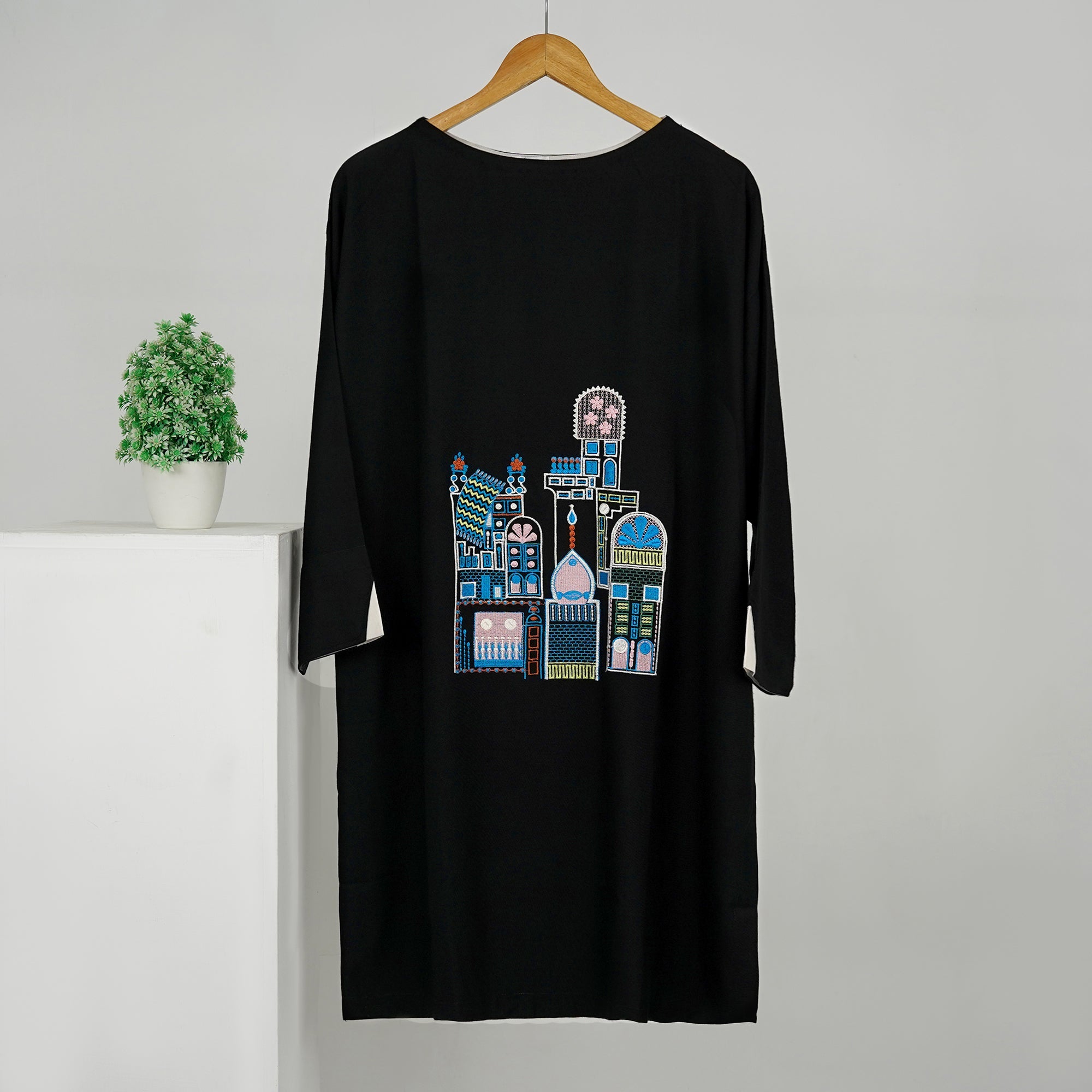 Black Embroidered Shirt