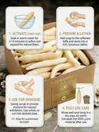 100% Plant-Based Natural Loofah Sponge Set – Biodegradable Body Exfoliator & Bath Accessories by Origin Harvest
