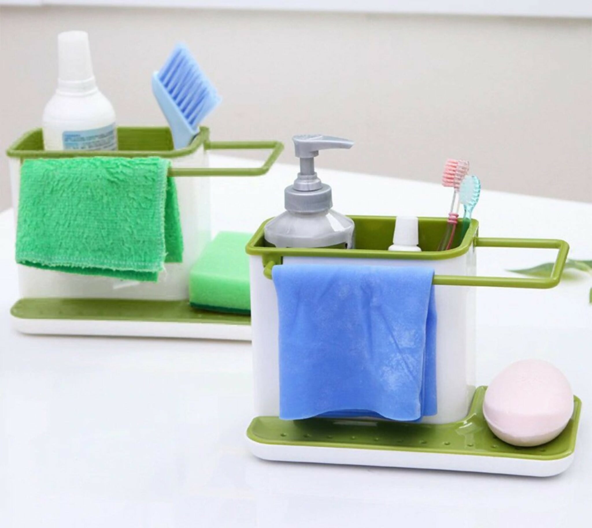 3-in-1 Soap Pump Dispenser With Sponge Holder