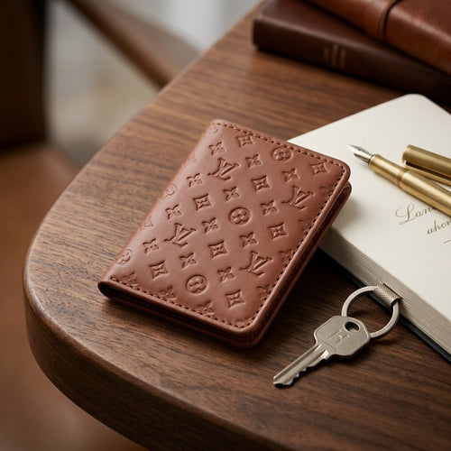 Designer Monogram PU Leather Wallet for Men