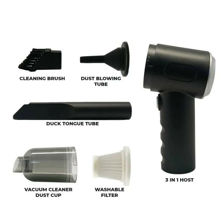 3-in-1 Portable Wireless Vacuum Cleaner AS 228 – Handheld, Powerful Suction for Car, Home, Office & Everyday Quick Cleaning