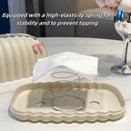 Luxury shell shape Tissue Box _ elegant wave Pattern paper Napkin Dispenser for Home & office Decor