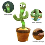 Dancing Cactus Toy – Singing, Talking, Voice Recording Plush with USB Rechargeable Function – Fun Educational Gift for Babies and Kids (Ages 6 Months & Up) – Rechargeable – With Cap