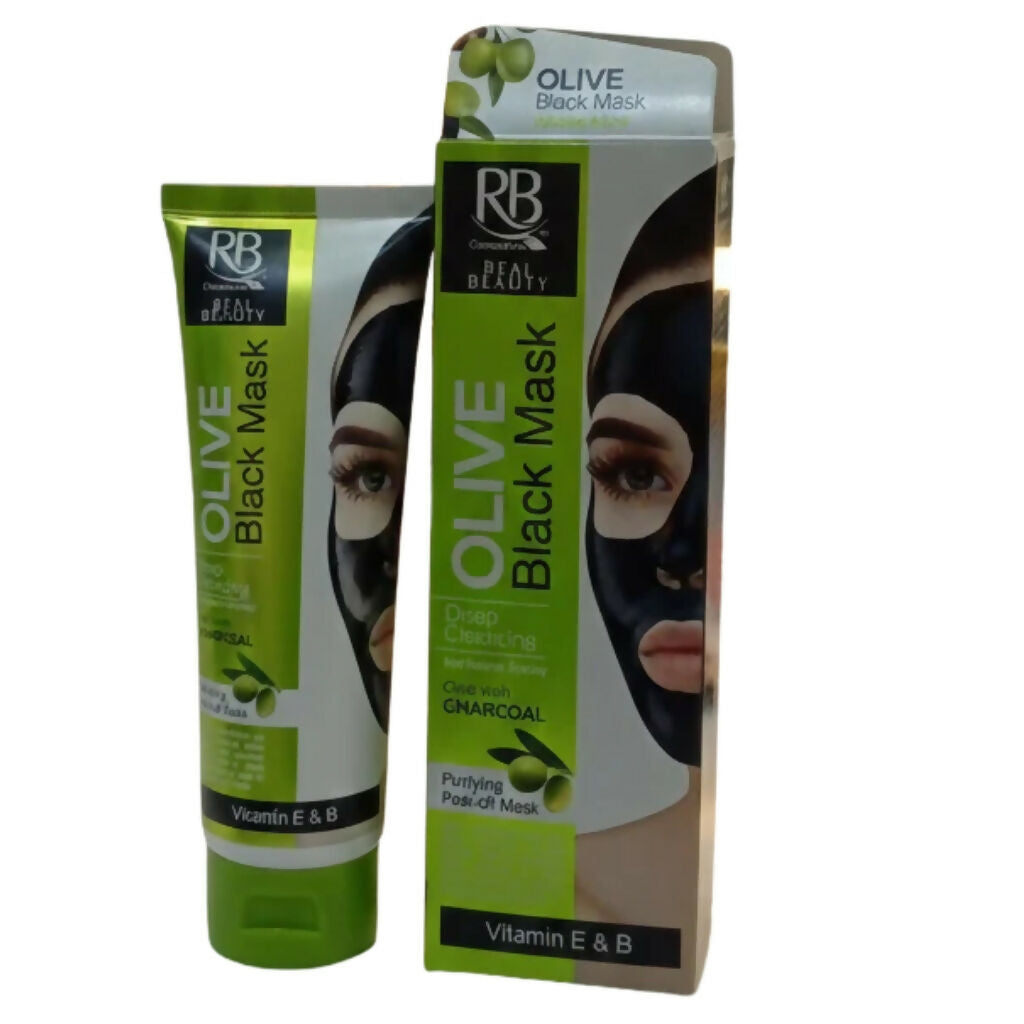 Olive & Charcoal Peel-Off Mask, Deep Cleansing Detox Formula