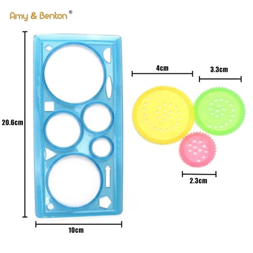 Drawing Stencil Ruler Template Set Plastic Craft Stencils for Kids