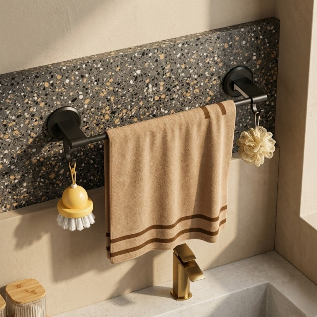 Drill-free towel rack