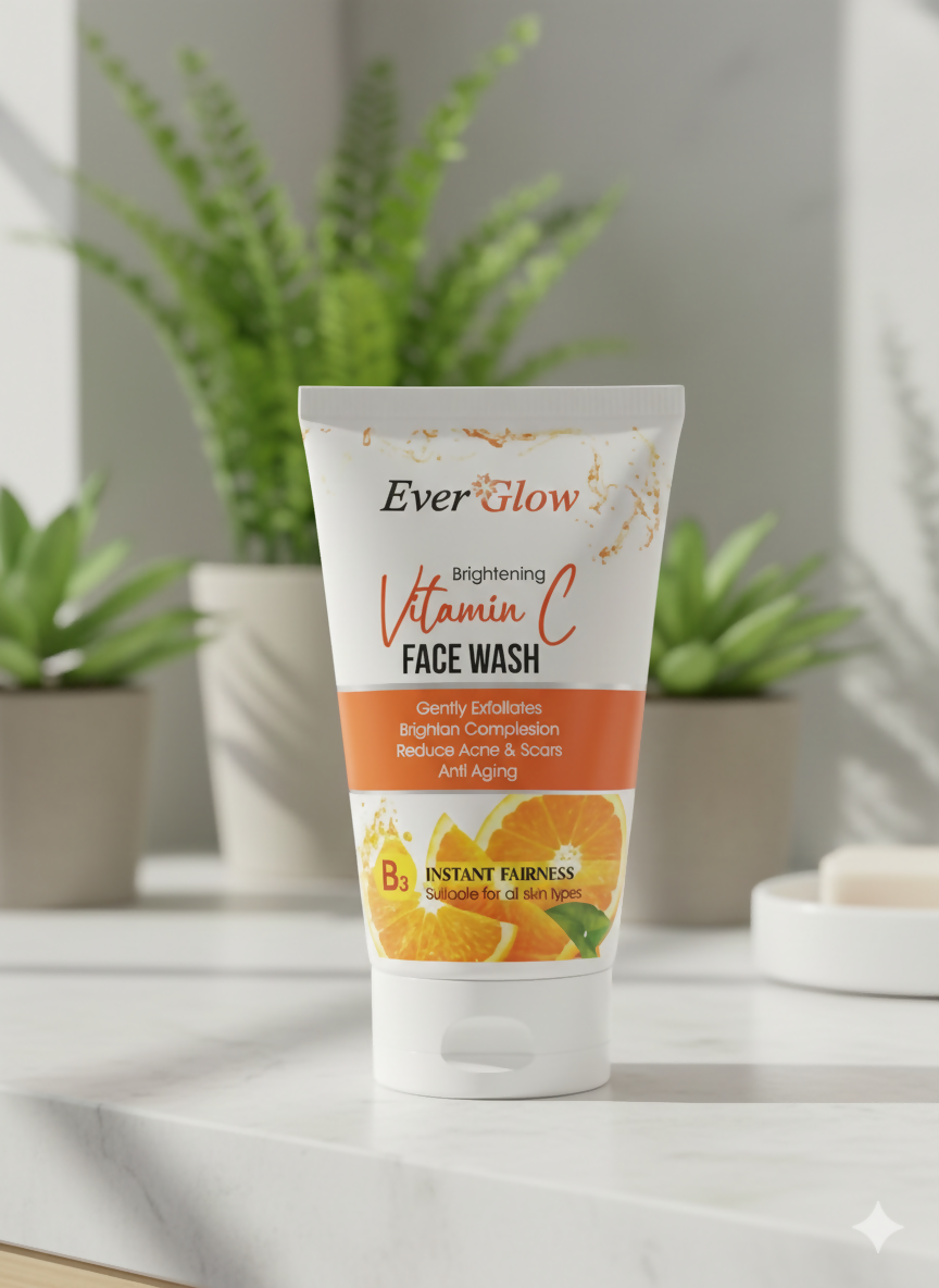 Everglow Vitamin C Face Wash – Brightening & Refreshing Cleanser (120 ml)