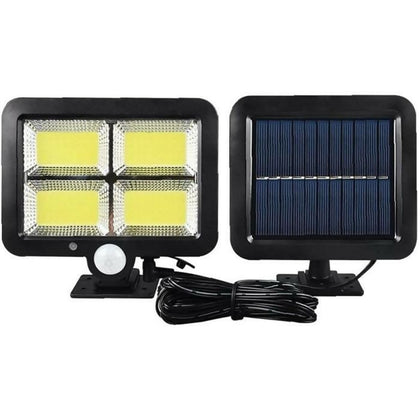 Solar Street LED Sensor Light Wall Lamp Model (BK-128-4COB) with Remote Control Outdoor Solar Panel Lighting