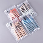 8pcs Travel Makeup Brush Kit Mini Cosmetic Brush for Face