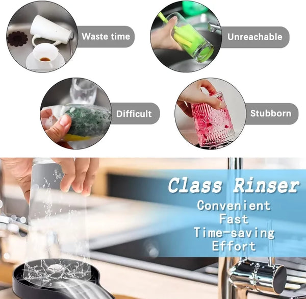 Glass washer – Glass washer for kitchen – Glass Rinser Cup Bottle Washer Cleaner for Kitchen Sinks, Kitchen Sink Accessories Attachment Stainless