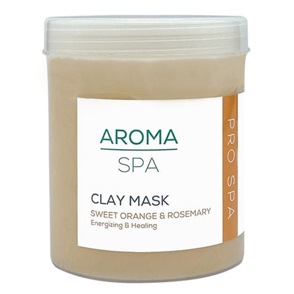 Clay Mask, Aroma Sweet Orange & Rosemary Energizing & Healing - 1000g