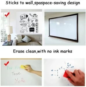 Artisan – Dry Erase Whiteboard Sticker Vinyl Sticker, Self-adhesive & reusable White Board Peel Stick for School,Office,Home,Kids Drawing with 2 erasable markers(good quality ) – Large