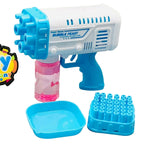 Electric 2-In-1 Rocket Bubble Gun, Fast Bubbles for Kids