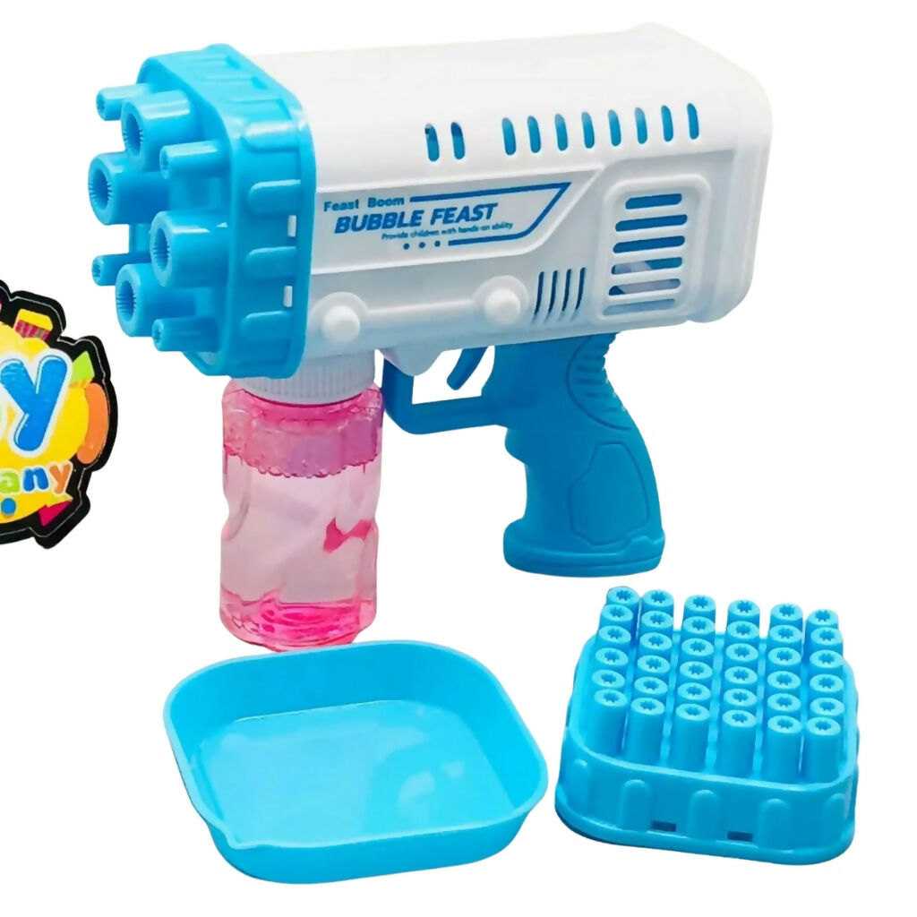 Electric 2-In-1 Rocket Bubble Gun, Fast Bubbles for Kids