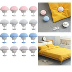 Premium Mushroom-Style Bedsheet Clips – Pack of 4 Elastic Quilt & Sheet Fixer Buckles
