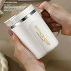 Stainless Steel Insulated Coffee Mug with Spoon | Anti-Slip Bottom | Office & Home Use