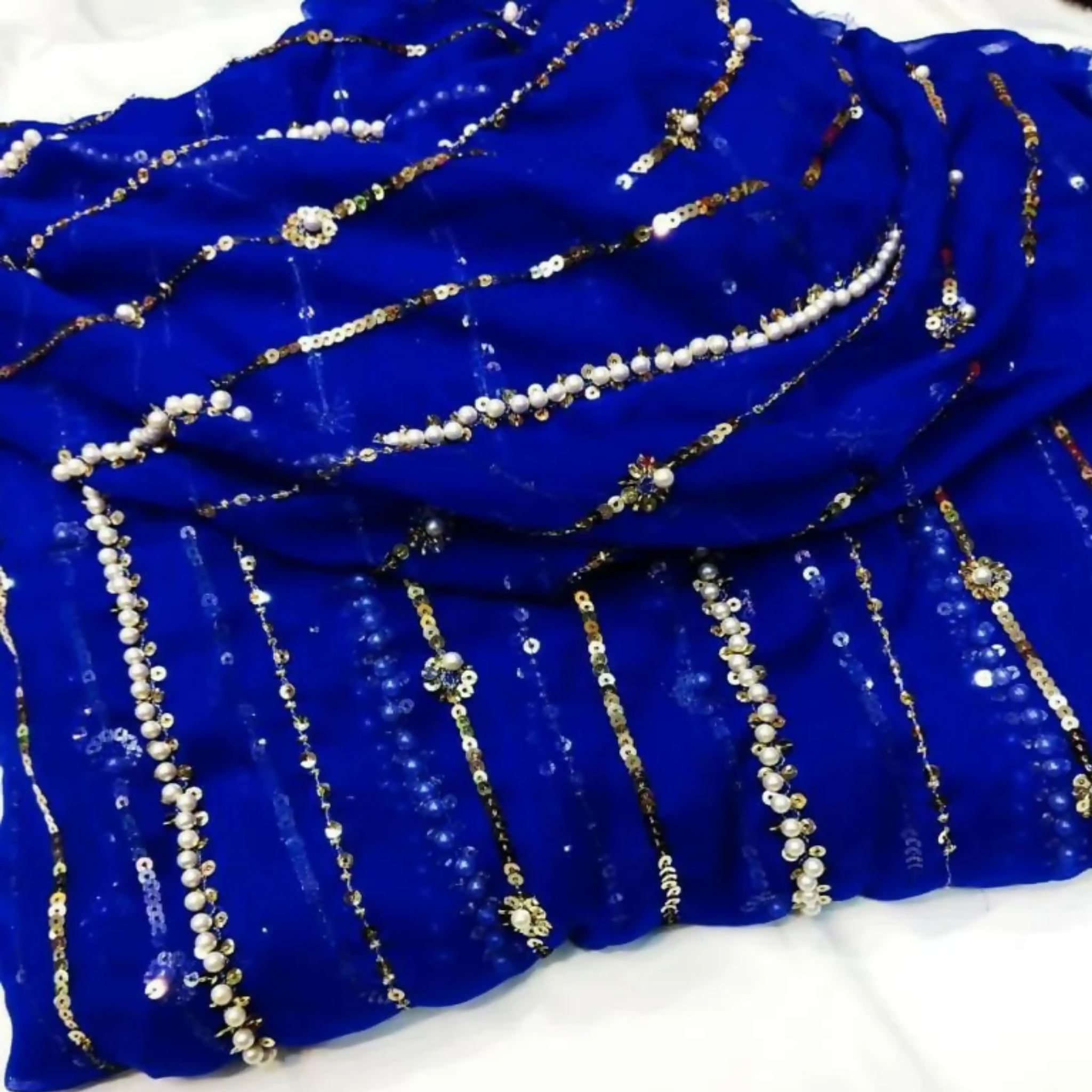 Chiffon Moti Collection, Embroidered Handwork Shirts & Dupattas