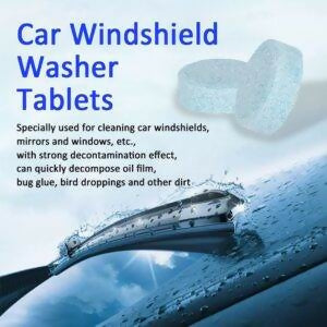 Car Windshield Washer Fluid Concentrate Tablets | Solid Effervescent Wiper Cleaning Tablets | 20-Tablets