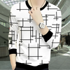 Long life Genuine full sleeves T shirt For Boys | Stay Stylish with a Black Lining Printed Zipper Jacket