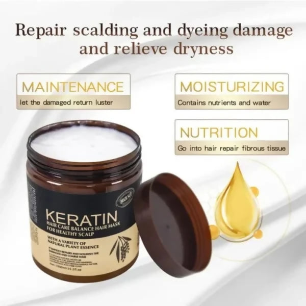 Brazil Nut Keratin Hair Mask 500ml | Nourishing, Strengthening & Smoothing Hair Treatment