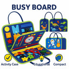 Reusable Montessori Busy Book for Toddlers | 4-Page Educational Activity Book with Stickers & Flashcards